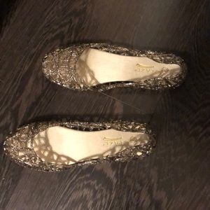 Glaze silver glitter jellies